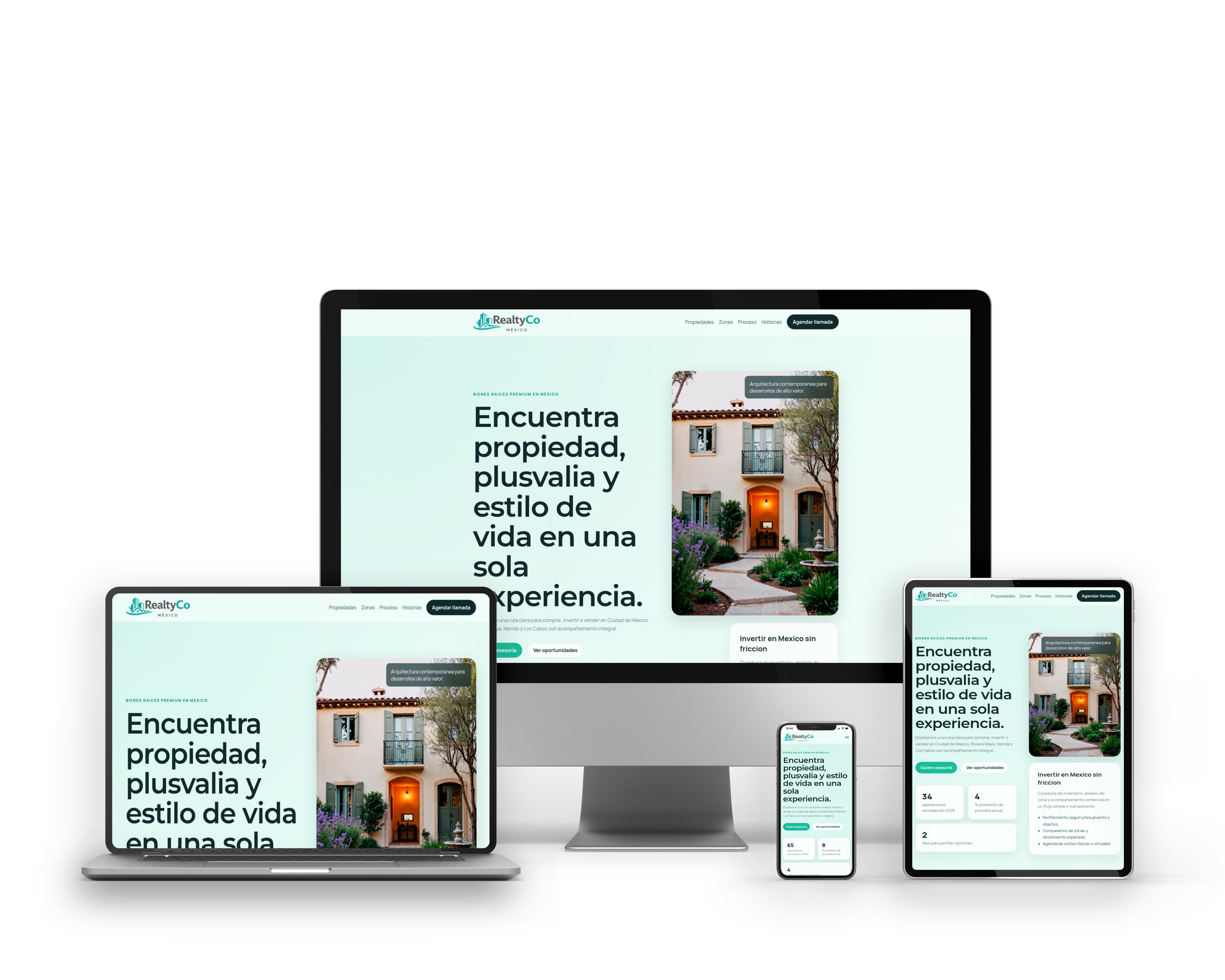 Presentación multidevice del proyecto RealtyCo México
